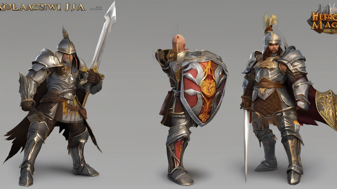 Kolaż przedstawiający ewolucję graficzną frakcji w kolejnych częściach Heroes of Might and Magic od pikselowych grafik do nowoczesnych renderów