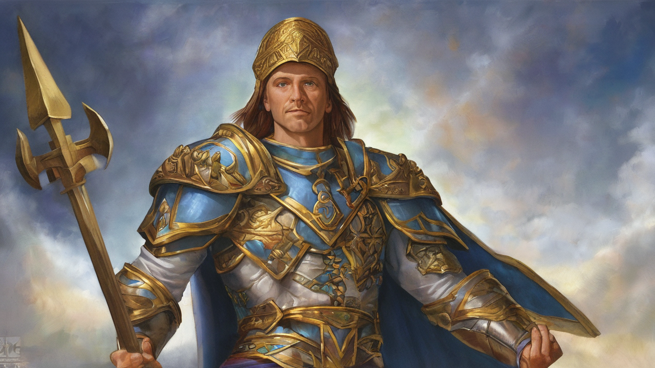 Portret starszego gracza Heroes of Might and Magic z brodą i uśmiechem